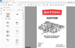 Quivogne jupiter Operating, Maintenance & Parts Manual - PDF DOWNLOAD