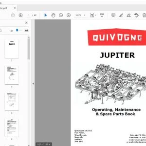 Quivogne jupiter Operating, Maintenance & Parts Manual - PDF DOWNLOAD