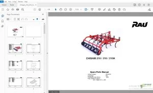 RAU CHISAM 210/310/310H PARTS MANUAL 1999 - PDF DOWNLOAD