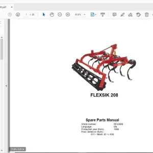 RAU FLEXSIK 208 PARTS MANUAL 1999 - PDF DOWNLOAD