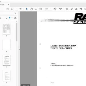 RAU NORMA LIVRET D'INSTRUCTION PIECES DETACHEES - PDF DOWNLOAD