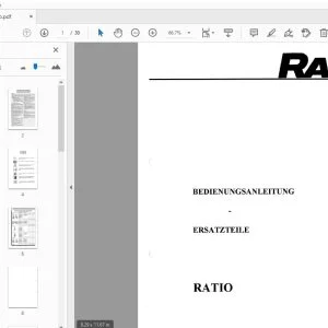 RAU RATIO BEDIENUNGSANLEITUNG ERSATZTEILE - PDF DOWNLOAD