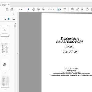 RAU-SPRiDO-PORT 2000L Typ FT 20 Ersatzteilliste - PDF DOWNLOAD