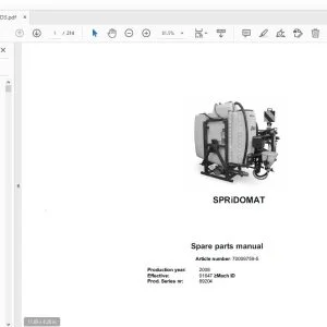 RAU SPRiDOMAT PARTS MANUAL 2008 - PDF DOWNLOAD