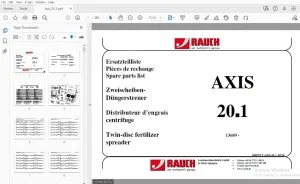 RAUCH AXIS 20.1 Twin-disc fertilizer spreader Parts Manual - PDF DOWNLOAD