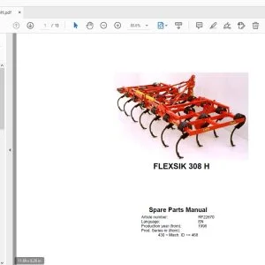 Rau Flexsik 308H Parts Manual 1998 - PDF DOWNLOAD