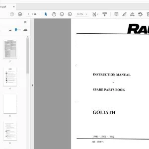 Rau Goliath Instruction & Parts Manual - PDF DOWNLOAD