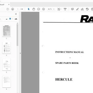 Rau Hercule Instruction & Parts Manual - PDF DOWNLOAD