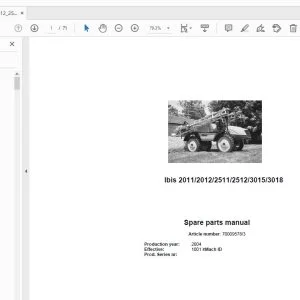 Rau Ibis 2011/2012/2511/2512/3015/3018 Parts Manual - PDF DOWNLOAD