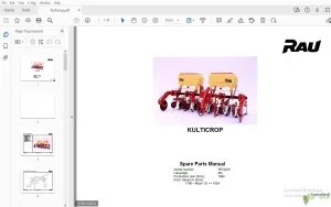 Rau Kulticrop Parts Manual 1998 - PDF DOWNLOAD
