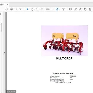Rau Kulticrop Parts Manual 1998 - PDF DOWNLOAD