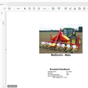 Rau Multicorn Mais Ersatzteil Handbuch 2007 - PDF DOWNLOAD