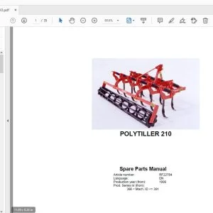 Rau Polytiller 210 Parts Manual 1999 - PDF DOWNLOAD