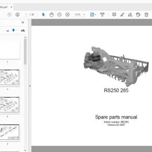 Rau RS250 285 Parts Manual - PDF DOWNLOAD