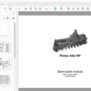 Rau Rotary Tiller RP Parts Manual - PDF DOWNLOAD