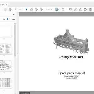 Rau Rotary tiller RPL Parts Manual - PDF DOWNLOAD