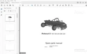 Rau Rotocut X 165-195-230-280-320 Parts Manual - PDF DOWNLOAD