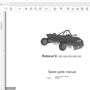 Rau Rotocut X 165-195-230-280-320 Parts Manual - PDF DOWNLOAD