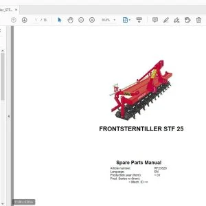 Rau STF 25 Parts Manual - PDF DOWNLOAD