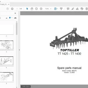 Rau TT 1425-TT 1430 Toptiller Parts Manual - PDF DOWNLOAD