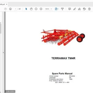 Rau Terramax TM4R Parts Manual 1998 - PDF DOWNLOAD