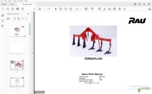 Rau Terraplow Parts Manual 1998 - PDF DOWNLOAD