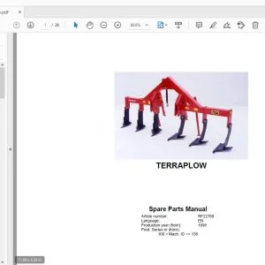 Rau Terraplow Parts Manual 1998 - PDF DOWNLOAD