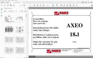 Rauch AXEO 18.1 Parts Manual - PDF DOWNLOAD