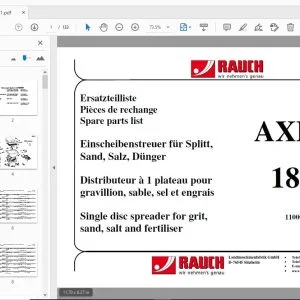 Rauch AXEO 18.1 Parts Manual - PDF DOWNLOAD