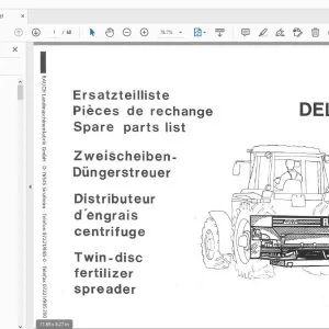 Rauch Delta Twin Disc Fertilizer Spreader Parts Manual - PDF DOWNLOAD