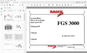 Rauch FGS 3000 Chassis Parts Manual - PDF DOWNLOAD