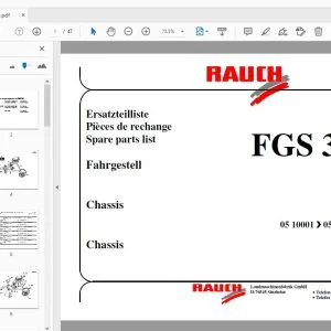Rauch FGS 3000 Chassis Parts Manual - PDF DOWNLOAD