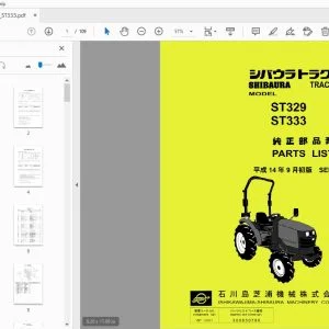 SHIBAURA ST329 ST333 TRACTOR PARTS MANUAL - PDF DOWNLOAD