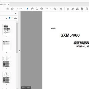 SHIBAURA SXM54/60 PARTS MANUAL - PDF DOWNLOAD