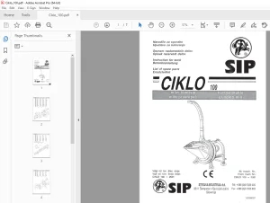 SIP Ciklo 100 Grindind mill Parts Manual - PDF DOWNLOAD