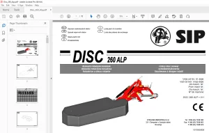 SIP DISC 260 ALP Rotary Disc Mower Parts Manual - PDF DOWNLOAD