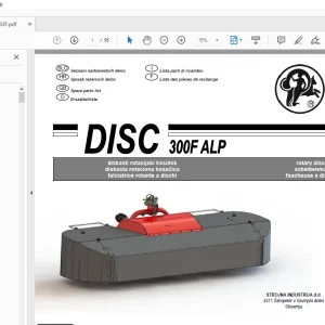 SIP DISC 300F ALP Rotary disc Mower Parts Manual - PDF DOWNLOAD