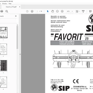 SIP Favorit_270 Belt Rakes Parts Manual - PDF DOWNLOAD