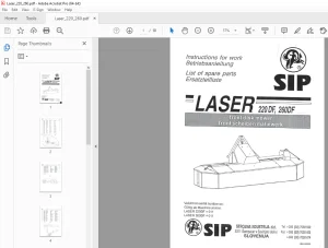SIP Laser 220DF 260DF Front Disk Mower Parts Manual - PDF DOWNLOAD