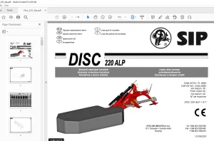 SIP Laser DISC 220 ALP Rotary Disc Mower Parts Manual PDF