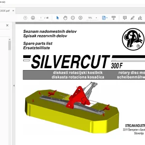 SIP Silvercut_300 Rotary Disc Mower Parts Manual - PDF DOWNLOAD