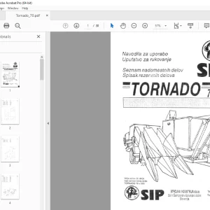 SIP Tornado_70 Belt Rakes Parts Manual - PDF DOWNLOAD