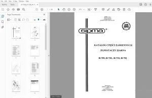 SIPMA H-759, H-730 , H-733, H-752 ZGNIATACZY ZIARNA KATALOG CZESCI ZAMIENNYCH - PDF