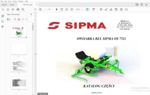 SIPMA OS 7521 OWIJARKA BEL KATALOG CZĘŚCI - PDF DOWNLOAD