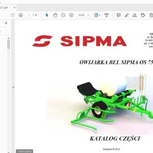 SIPMA OS 7521 OWIJARKA BEL KATALOG CZĘŚCI - PDF DOWNLOAD