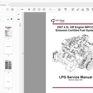 SPECTRUM 2007 4.3L GM Engine IMPCO Emission Fuel System LPG Service Manual - PDF