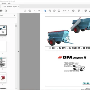 SULKY DPA Polyvrac M S 80 S 120 S 160 M D 190 M Parts Manual - PDF DOWNLOAD