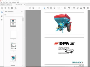 SULKY DPA XLT Parts Manual - PDF DOWNLOAD