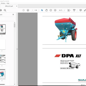 SULKY DPA XLT Parts Manual - PDF DOWNLOAD