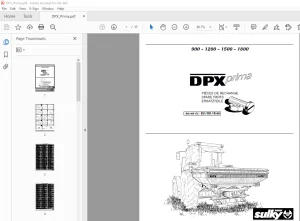 SULKY DPX Prima 900 1200 1500 1800 Parts Manual - PDF DOWNLOAD